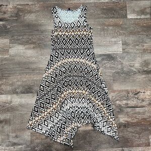 Cable and Gauge Geometic Flowy Summer Tank Dress Small